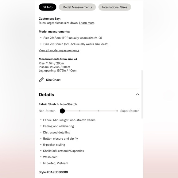 Daze Westward Women's Jeans Pistola Eli - Picture 4 of 4